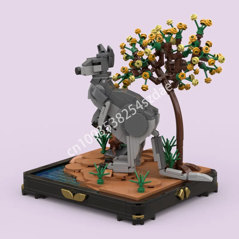 

608 шт. MOC Кенгуру деревенские строительные блоки STEM развивающая рождественская игрушка в подарок STEM развивающая детская рождественская игрушка в подарок