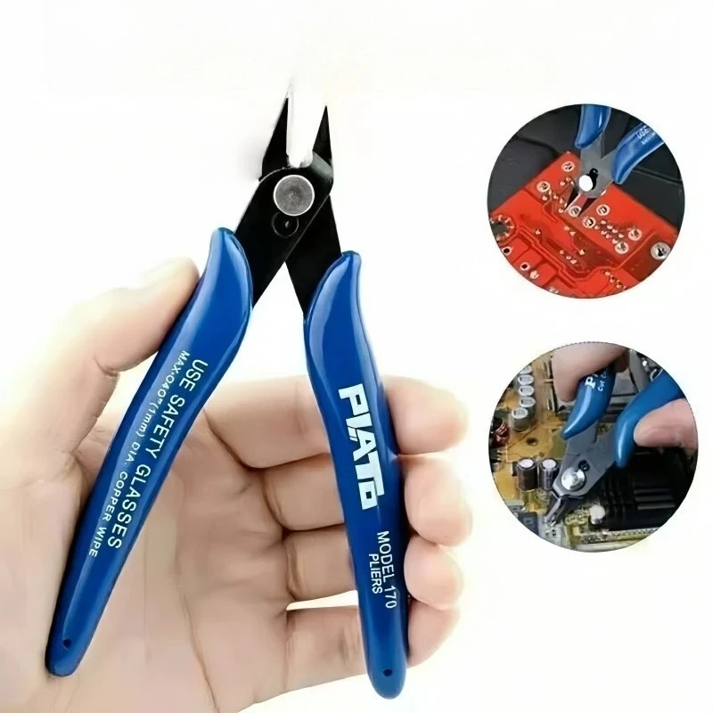 

Single-Edge Diagonal Pliers for Precise Flush Cutting - Professional Jewelry Craft Beading Tool Non-Slip Ergonomic