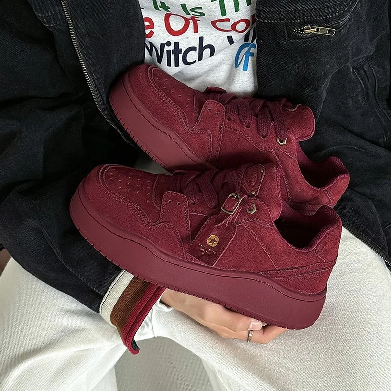 Couple Retro Campus Bread Skate Sneakers Unisex New Model, Thick Non-slip Durable Soft Sole All-match Daily Casual Sports Shoes