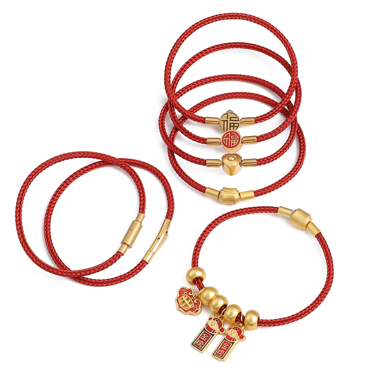 

The 1Pc Handmade Stainless Steel Wire Rope Woven Peach Heart Pendant Bracelet Is a Basic Chain For Couples And Good Friends, Sui