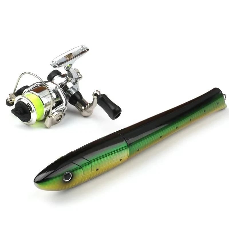 NEWOEM Portable Pocket Fishing Rod Set - 1m/1.4m/1.6m Mini Rod for Kids Ice Raft Fishing