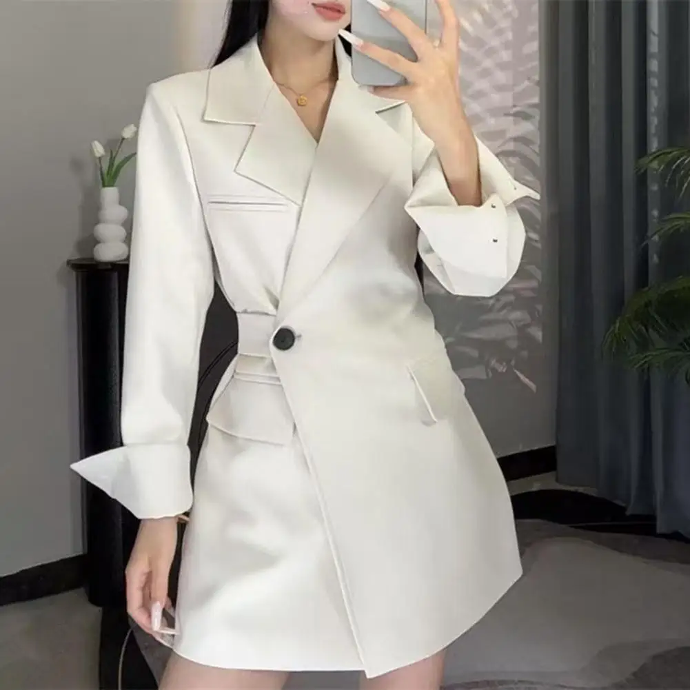 

Shoulder Padded Slim Fit Suit Jacket for Women 2026 New Collection with Waist Cinching Design Casual Suit Jacket ﻿
