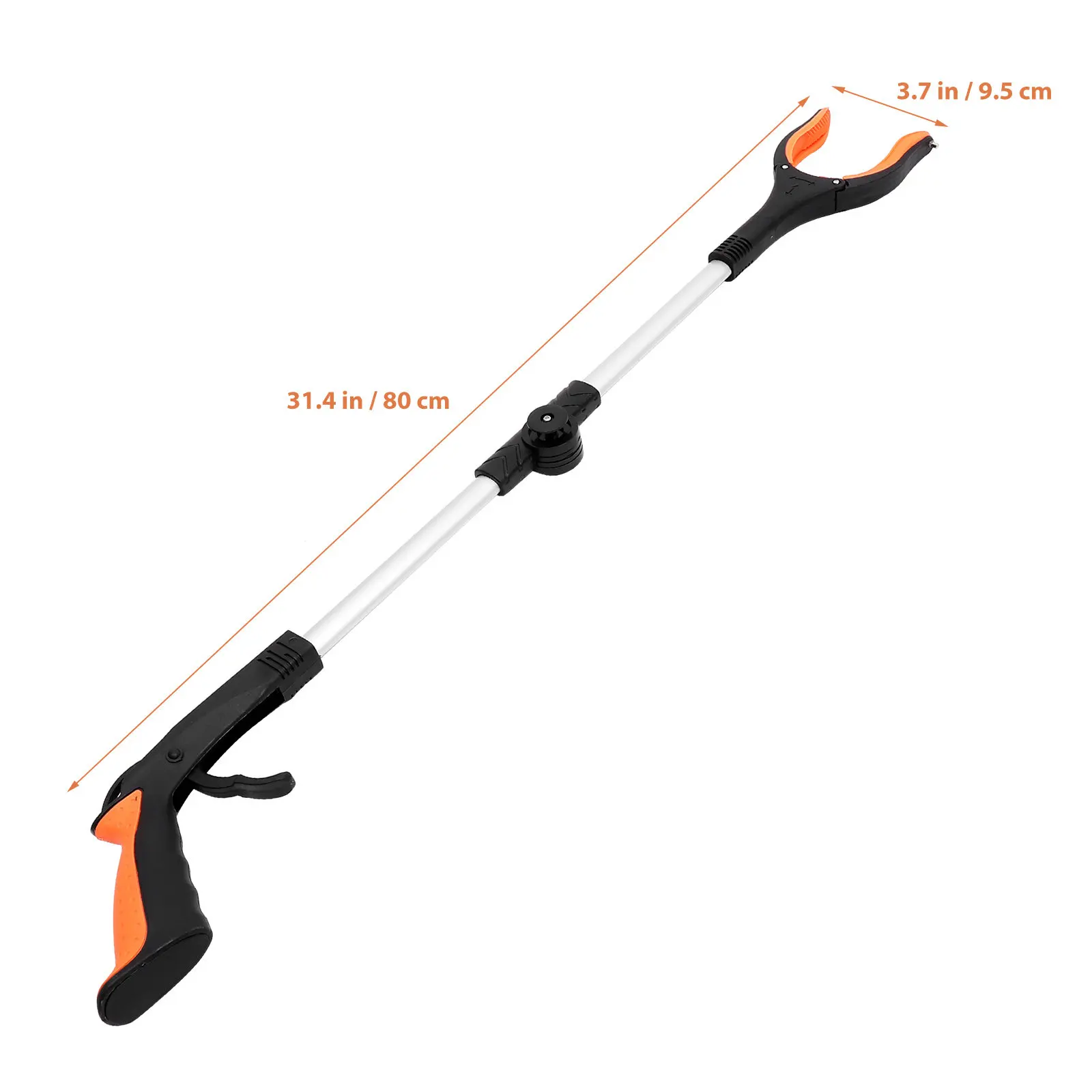 Household Foldable Garbage Clamp Aluminum Alloy Trash Picker Clip Ergonomic Handle for Pickup Tool Grabber