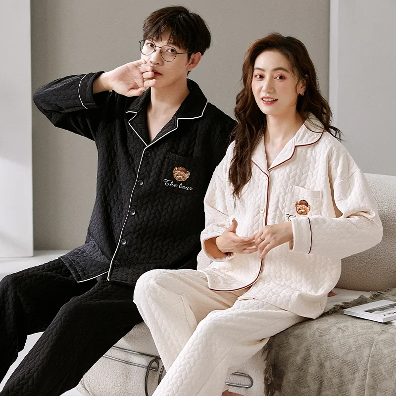 

Комплекты пижам оверсайз для женщин: японские, парные, на Хэллоуин, европейские, очаровательные, рождественские, с длинными рукавами, китайские, утепленные, жаккардовые