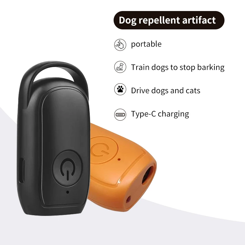 Portable Ultrasonic Dog Repeller 180mAh Rechargeable 23 40KHZ Long Distance Outdoor Deterrent Tool With Flash Light view 2