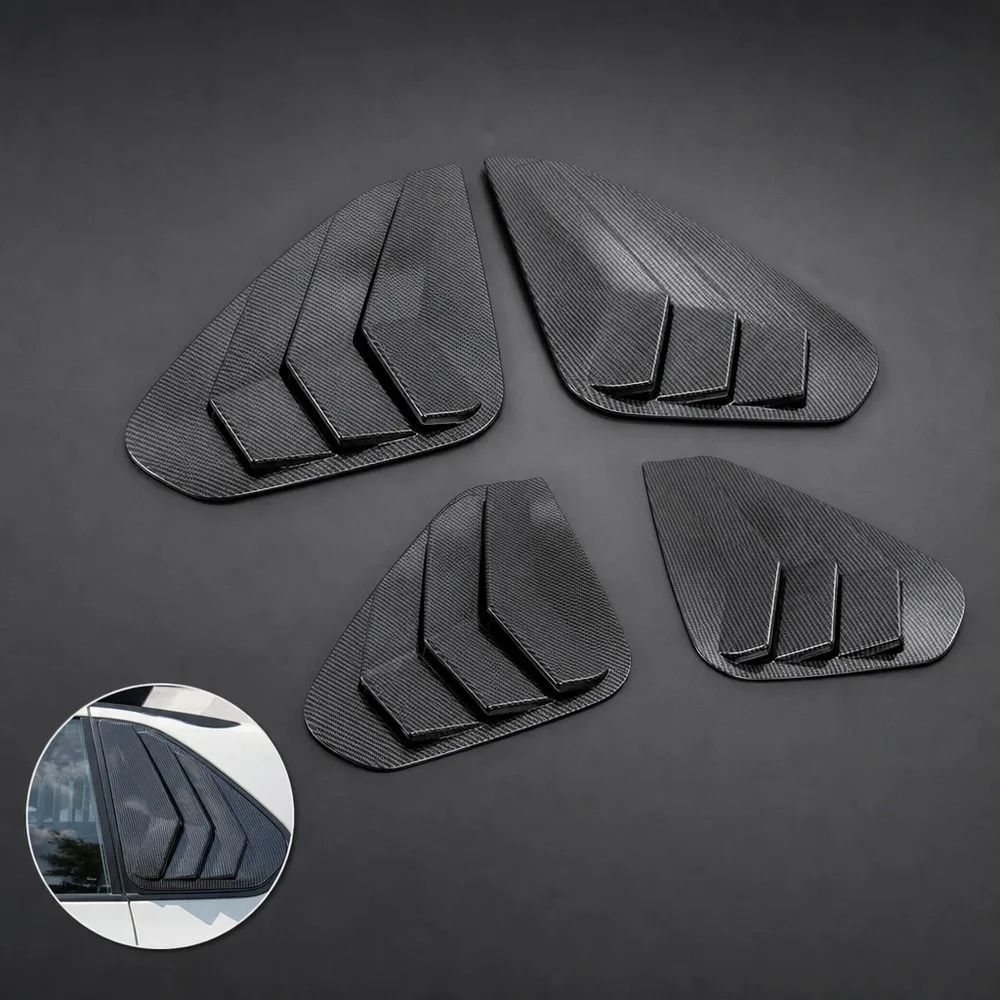For Toyota RAV4 2019-2023 Rear Window Louver Cover Side Vent Trim Sticker Scoop Exterior Accessories Car Styling