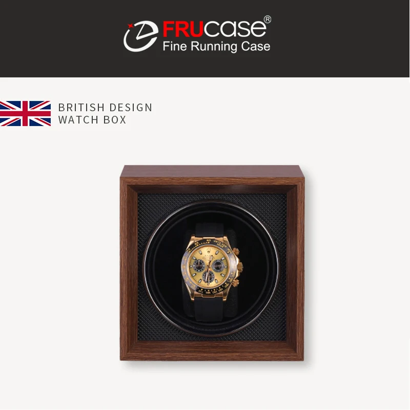 Frucase Houten Horloge Winder Voor Automatische Horloges Horloges Doos Sieraden Horloge Display Collector Opslag Met Led