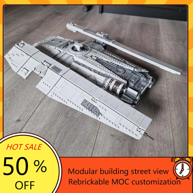 3013 pçs cena de filme clássico MOC-185663 navio de guerra design nave espacial quebra-cabeça personalizado arquitetura diy crianças presente aniversário