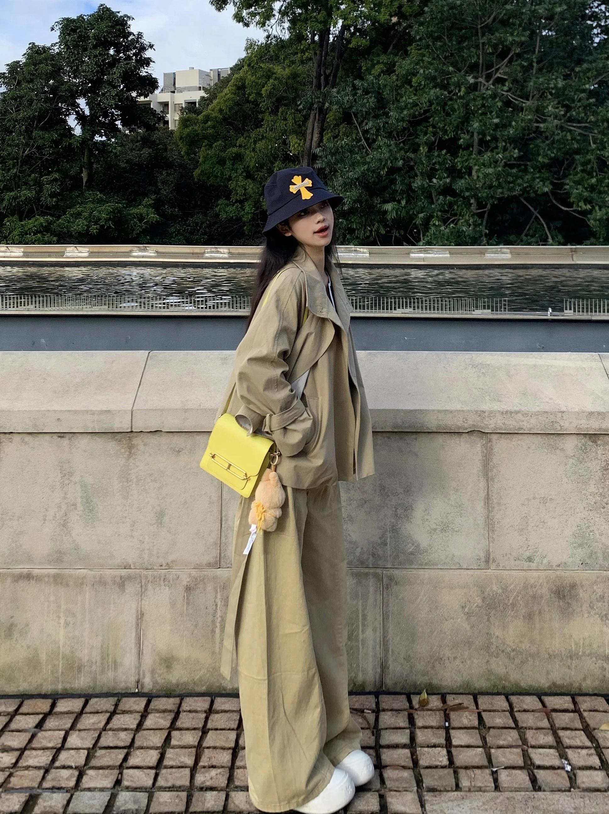 

JiaersTag2025 Осенняя двухслойная куртка с воротником-стойкой, уникальный дизайн, 100% хлопок, женская модная верхняя одежда