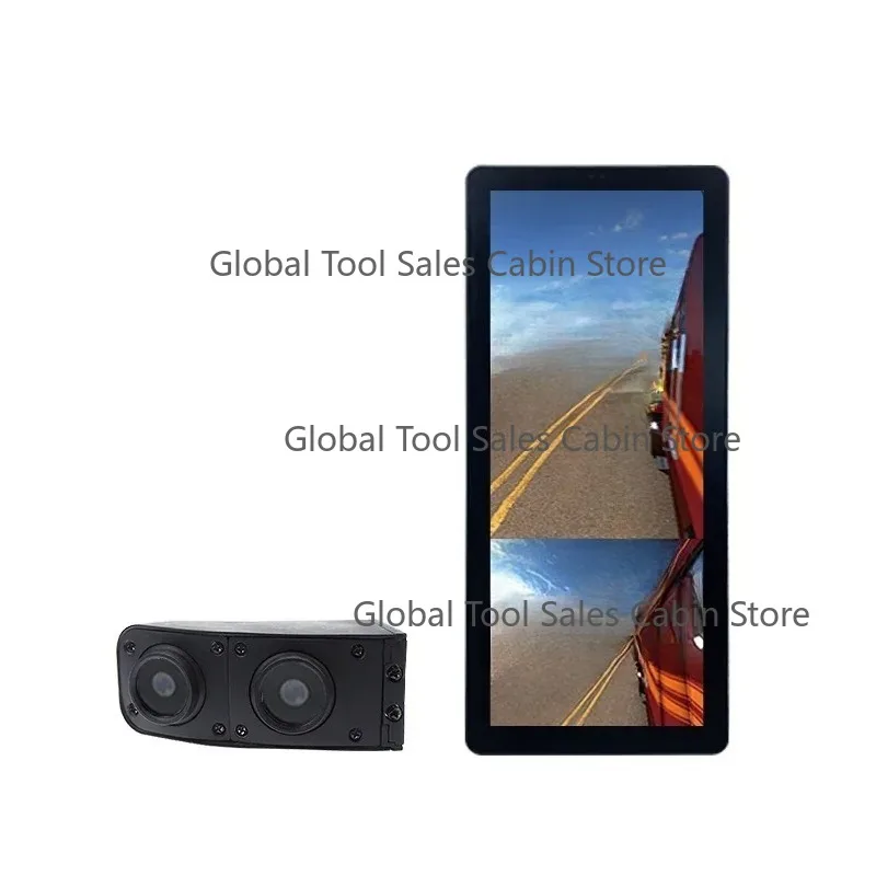 R46 12.3 Inch 2 Channel Rearview Mirror for Car Bus Truck Side View Rear Mirror Camera System Vehicle Accessories