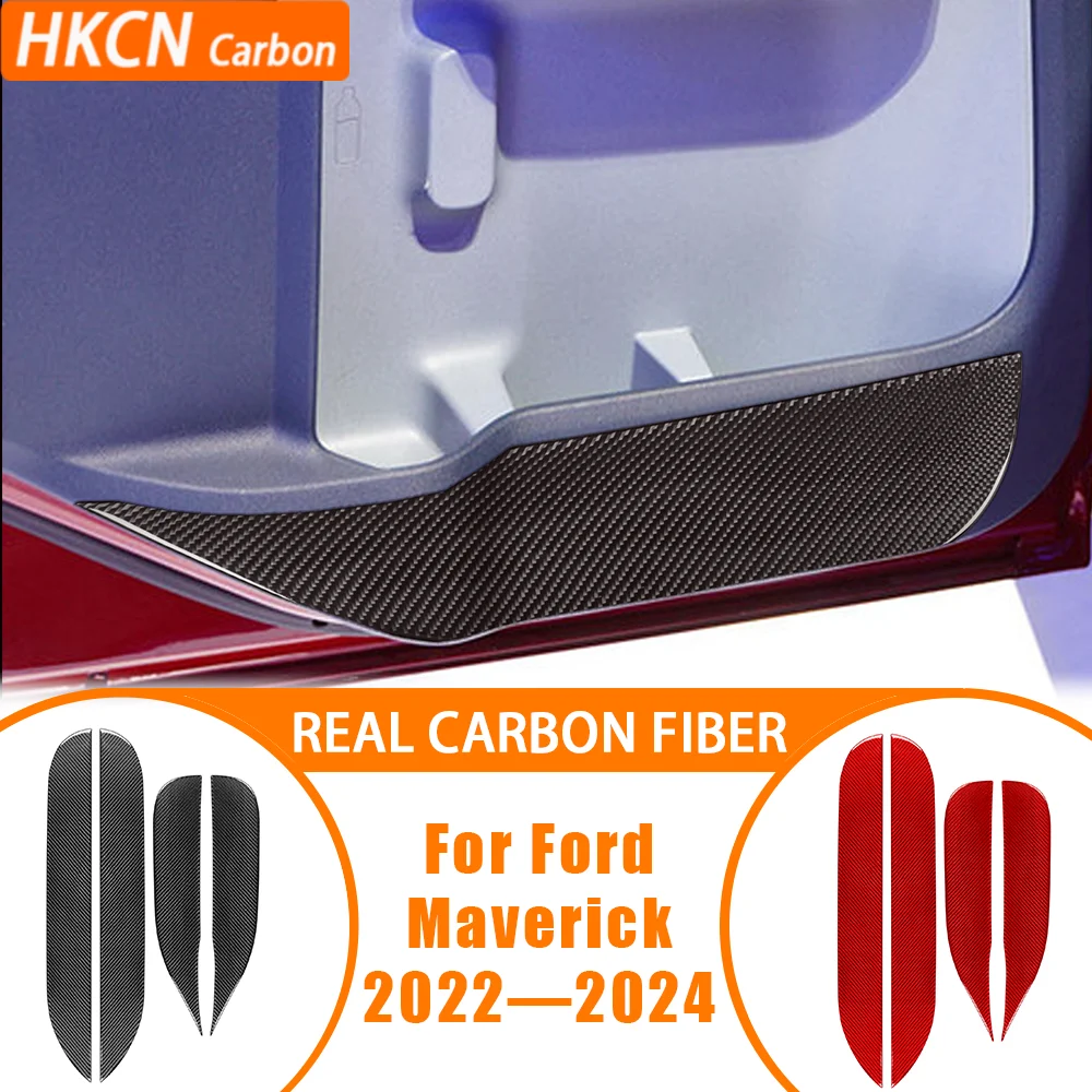 

For Ford Maverick 2022—2024 Carbon Fiber Vechile Inner Door Panel Car Interior Accessories Cover Trim Sticker Modification