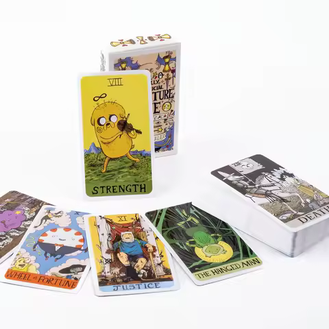 A Totally Unofficial Adventure Time Tarot Deck 78Pcs Fate Divination Tarot Cards FortuneTelling Card Games Party Board Game