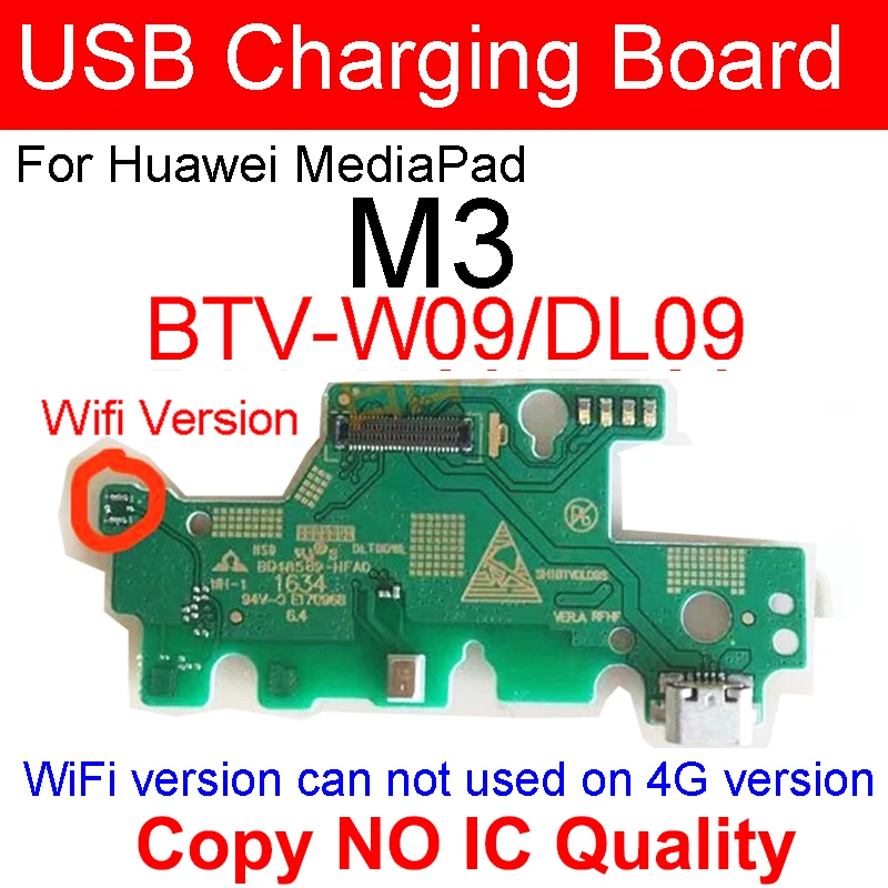 Oryginalna ładowarka USB do ładowania dla Huawei MediaPad M3 BTV-W09 BTV-DL09 8.4in złącze portu ładowarki Flex Cable Parts — zdjęcie 6
