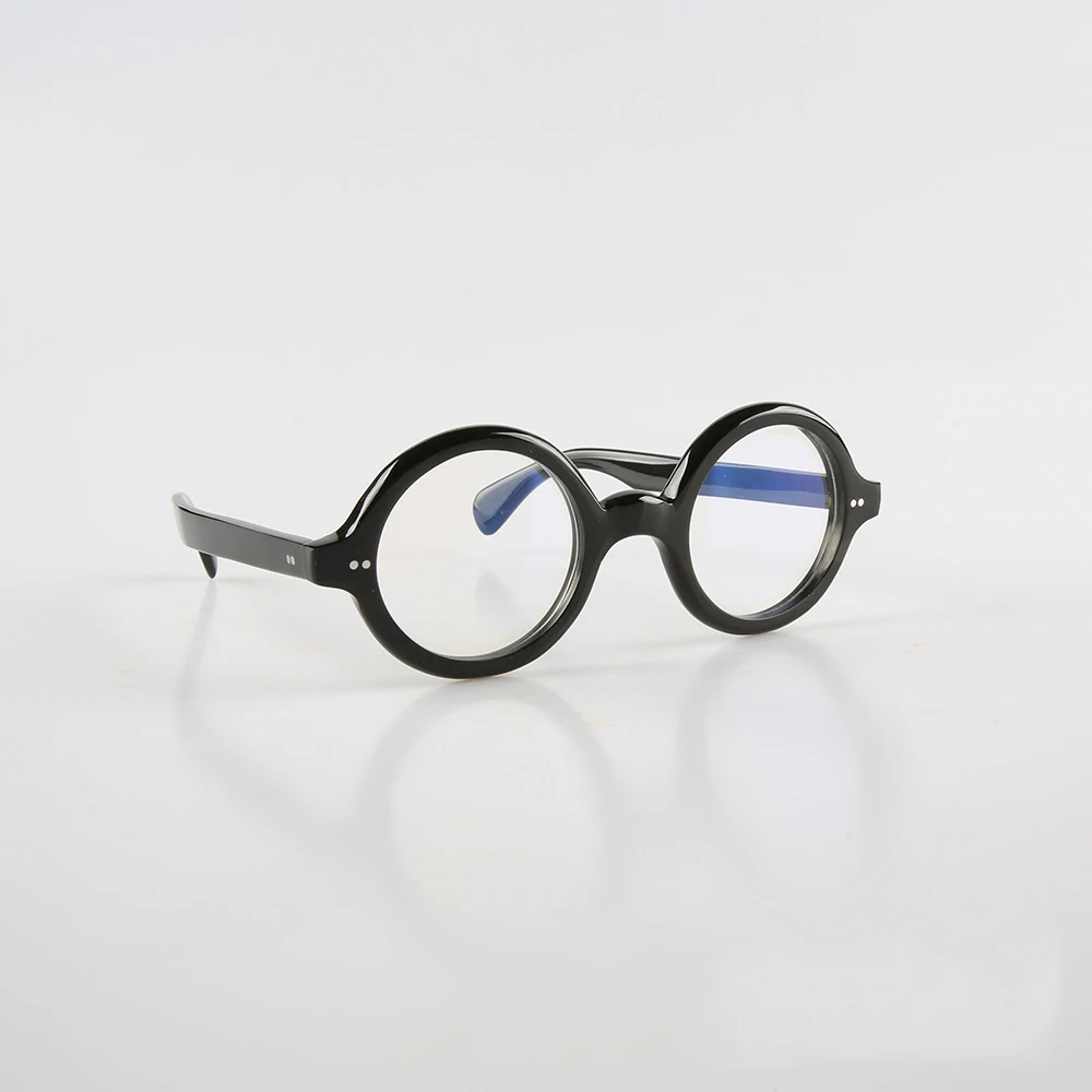 

Eyeglass Frames Vintage Round Retro Handmade Buffalo Horn Myopia Prescription Man Glasses Frames Optical Lenses Eyeglasses