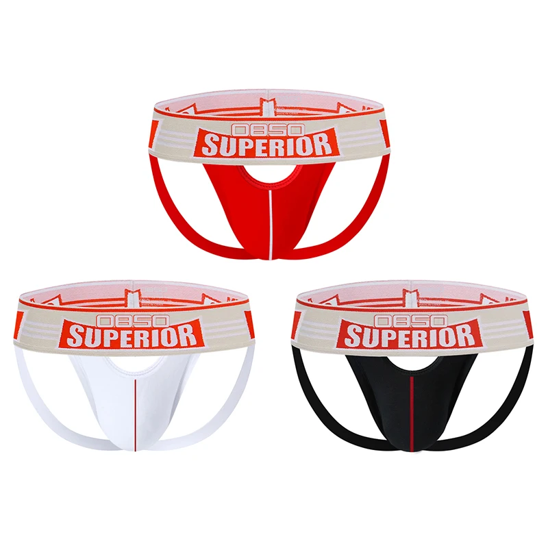 Fashion Sports Jockstrap Male Sexy Low Waist Men Thong Gay Underwear Cotton Sissy Lingerie Homme Comfortable Man G-Strings