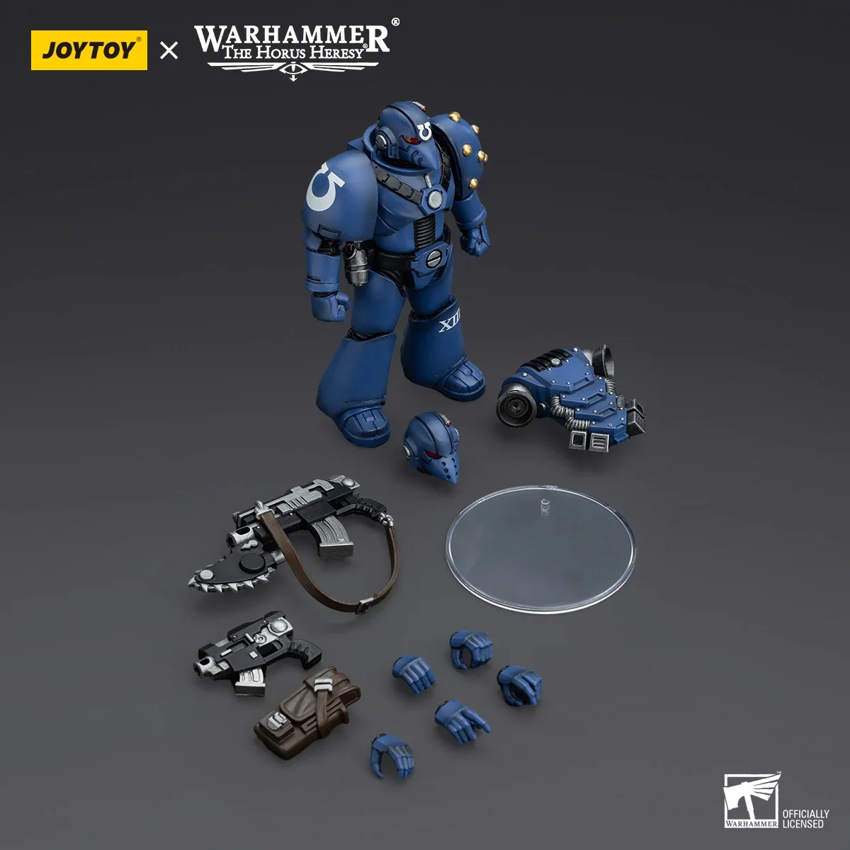 JOYTOY Warhammer 40K 1/18 Action Figures Ultramarines MK VI Tactical Squad Anime Chainblade Power Sword Sergeant Game Model Toy