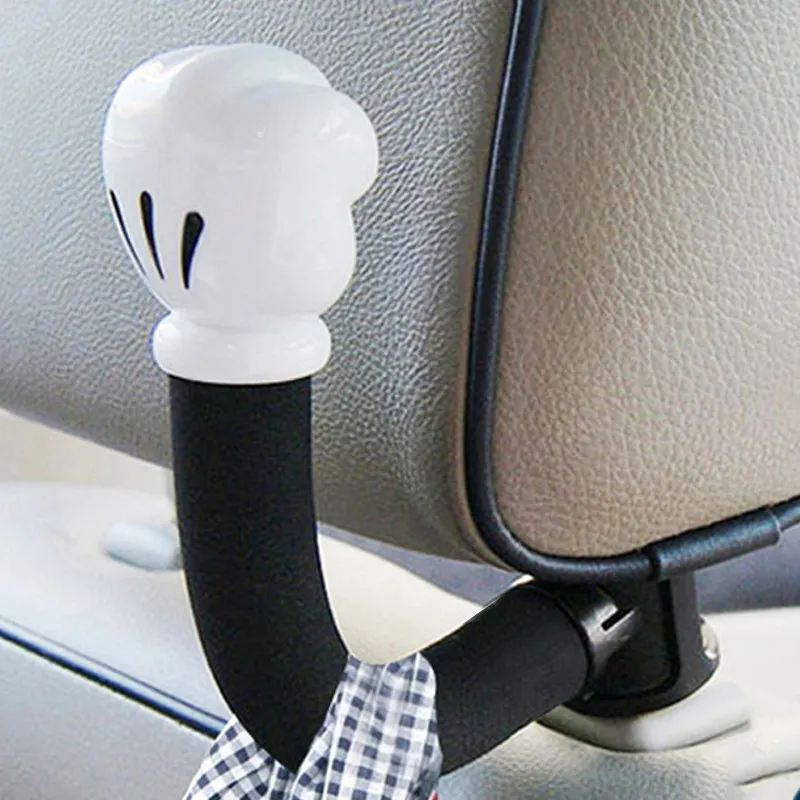 Disney Car Rear Hook Mickey Minnie Multifunctional Car Seat Back Cartoon Creative Hook Car Rear Seat Headrest Hook Decoration view 5