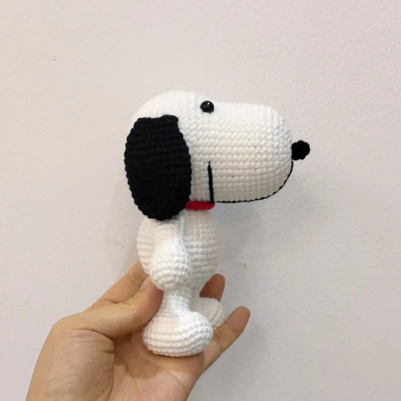 Leuke hond handgemaakte geweven breigaren sleutelhanger wollen draad haak weven gehaakte pop decoratie creatief verjaardagscadeau