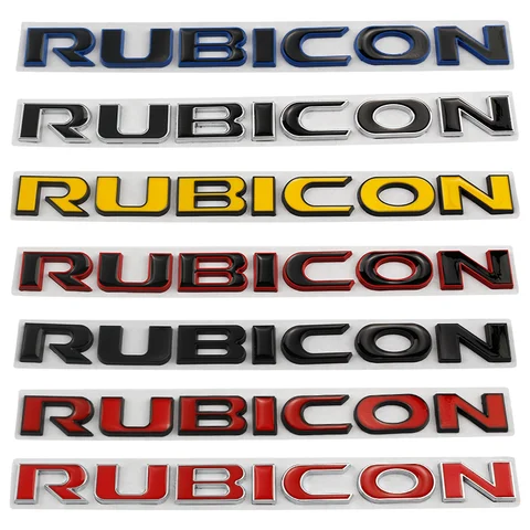 Car Metal Body Logo Decals Badge Emblems Sticker For Jeep Wrangler Rubicon Unlimited 4x4 JK JL JT 2021 2022 2023 2024 Parts