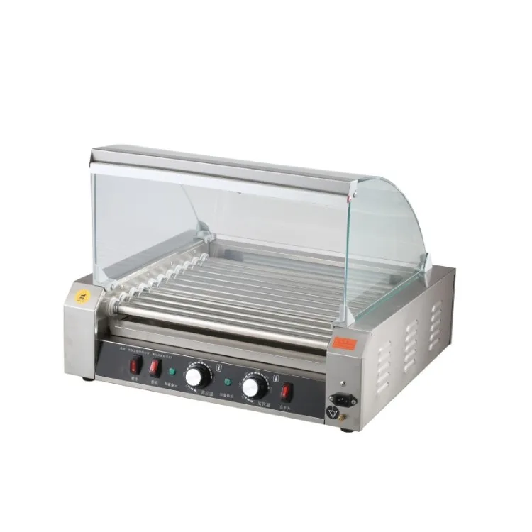 SAT. High Precision Stainless Steel Commercial Sausage Roller Hot Dog Rolling Grill