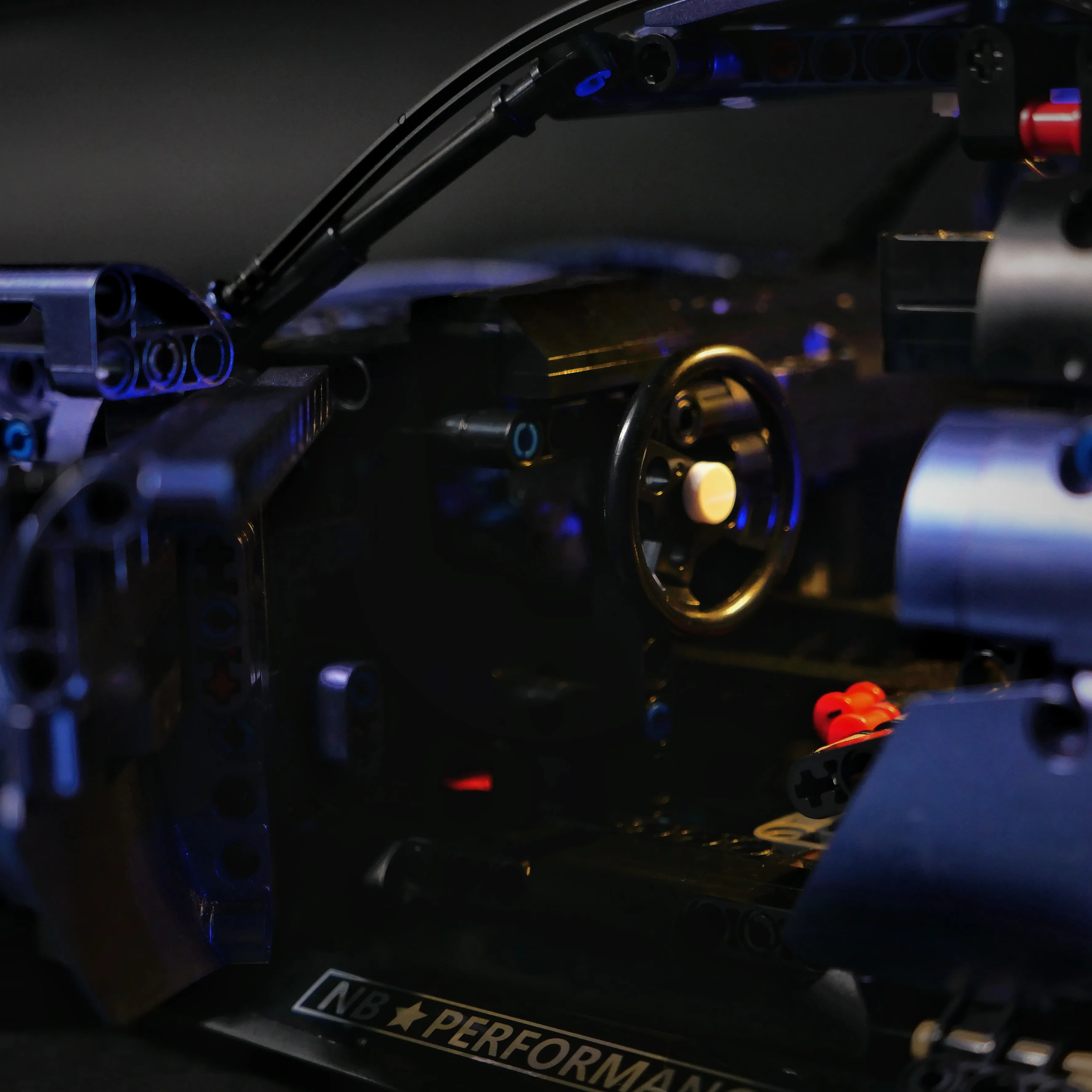 1:10 Purple Low Stance Widebody R35 GT-R Building Blocks Model 2389PCS Sports Car Display Set Optional LED Lighting