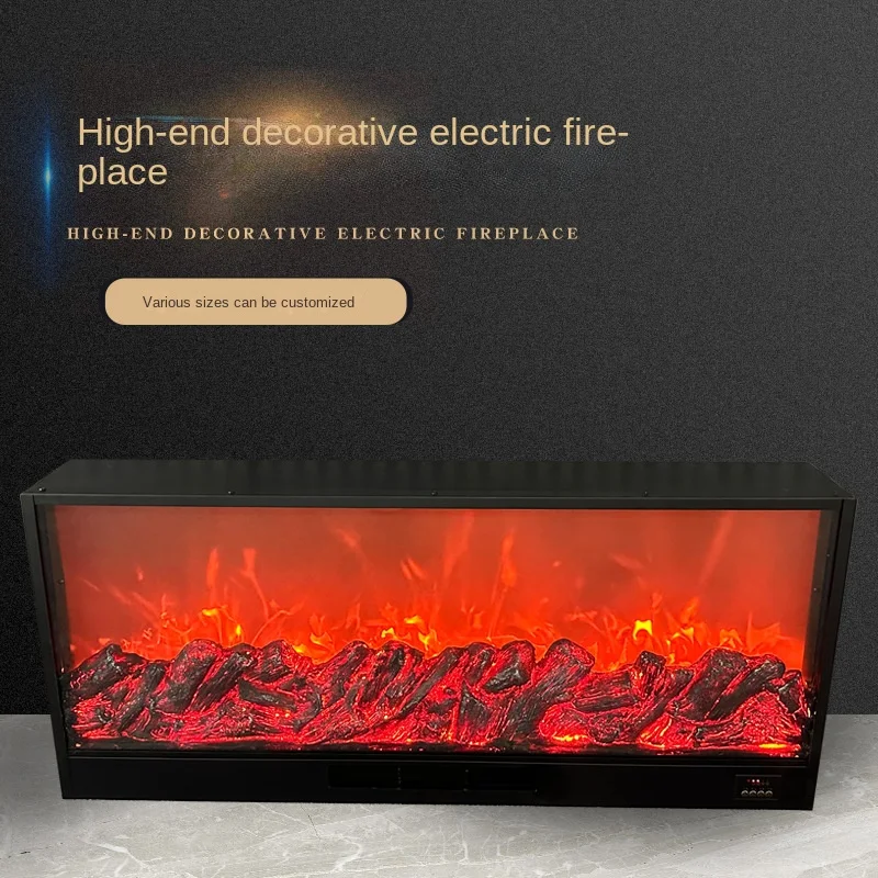 European-Style Electronic Fireplace Core Simulation Flame Embedded American Fireplace Curio Cabinet Winter Heater