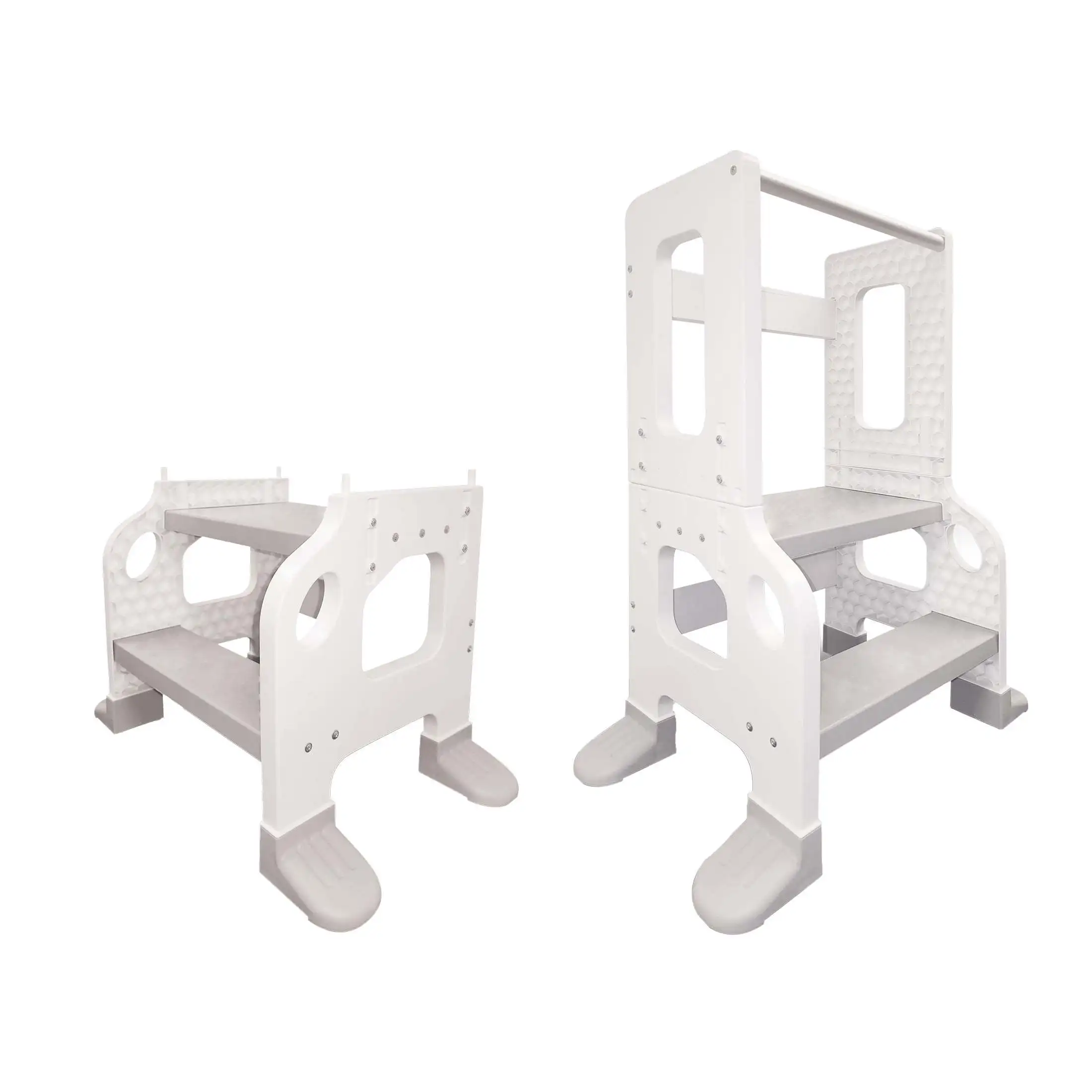 Banco 2 em 1 para idades de 1 a 3 anos, capacidade de 100 libras, banco para crianças e assento sanitário de treinamento, banco seguro para crianças com antiderrapante