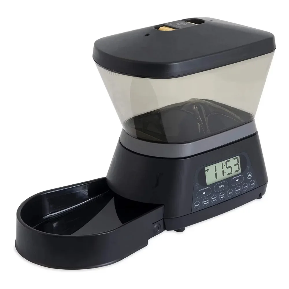 Gamma2 Nano Programmable Automatic Cat and Dog Pet Feeder, Holds 7.5 Pounds