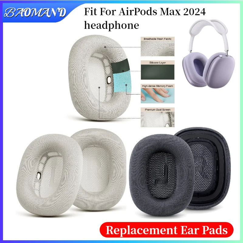 

Ear pads for AirPods Max 2024 Replacement Earpads Memory Covers Sponge Soft