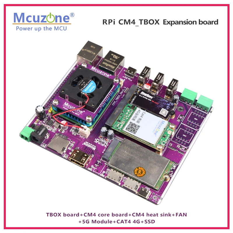 Imagem -03 - Placa de Expansão Industrial do Case do Nível pi Cm4 _ Tbox da Framboesa 5g 4g Lte Nvme Ssd Pcie M.2 Rs485 Pode Openmptcp Openwrt Ubuntu