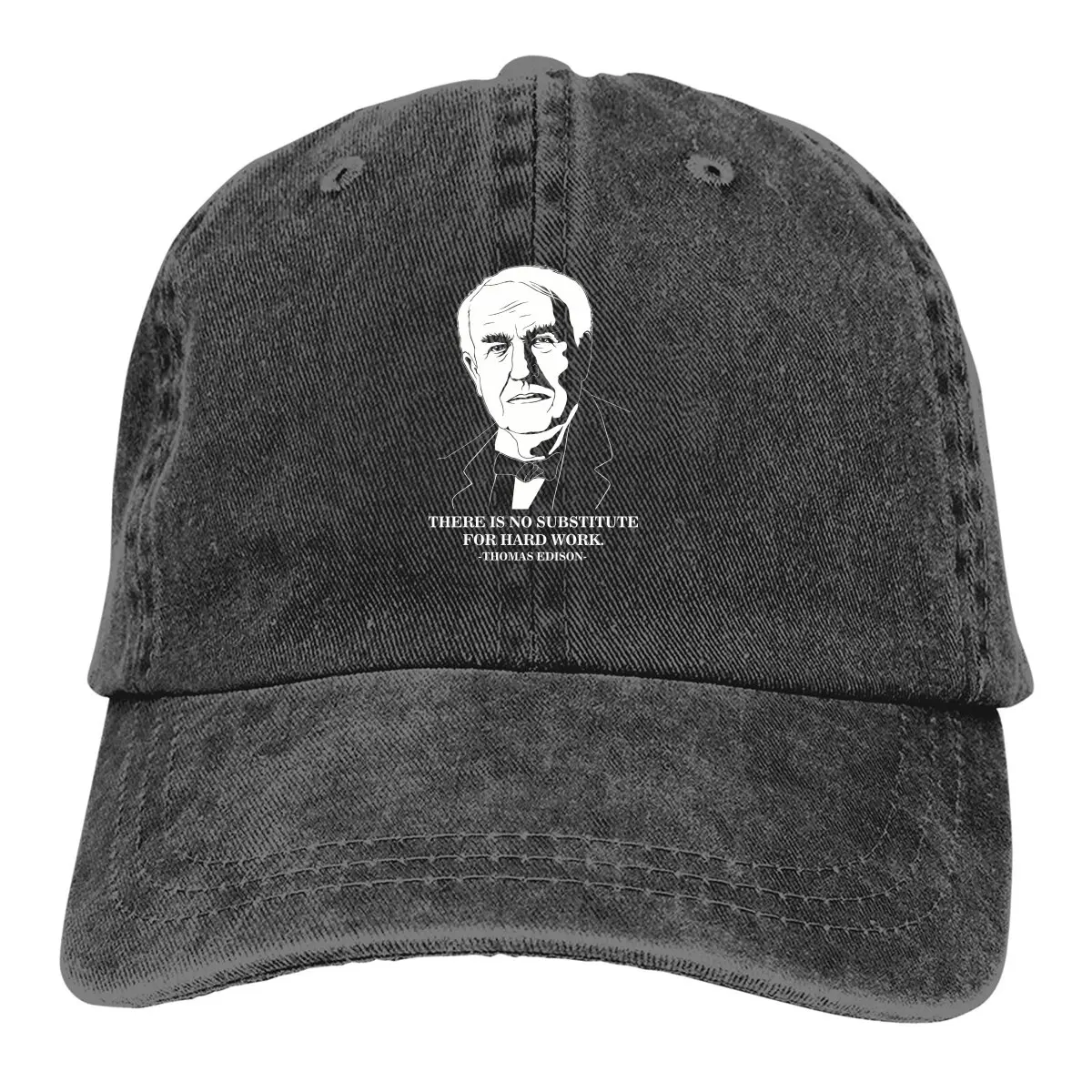 Hard Work Famous Baseball Cap Men Hats Women Visor Protection Snapback Great Inventor Edison Caps