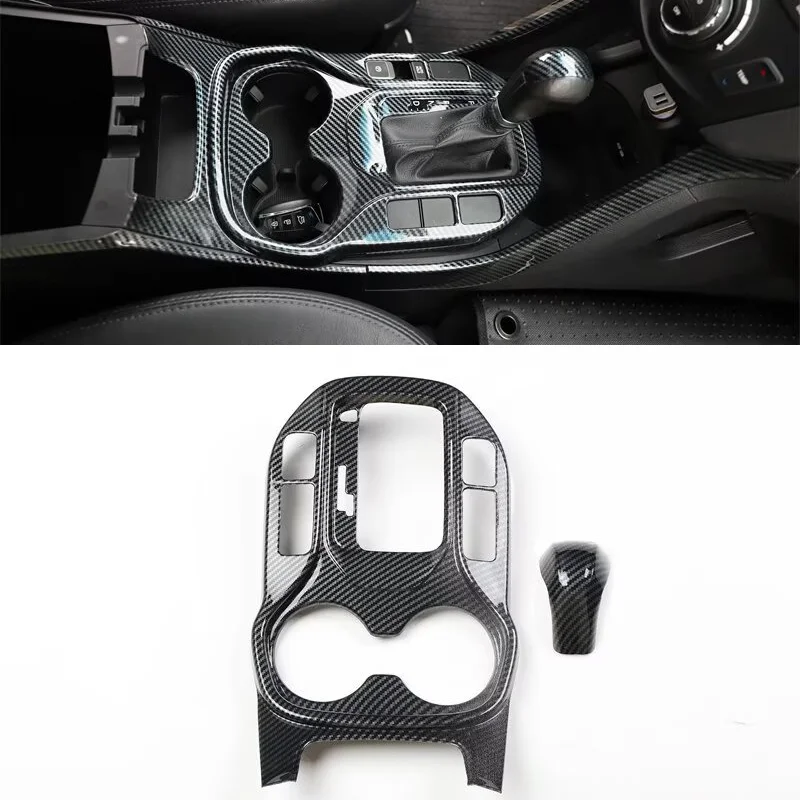ABS Carbonfaser-Schaltknauf Schaltrahmenblende für Hyundai Santa Fe DM 2013-2018 Innenraumteile Zubehör