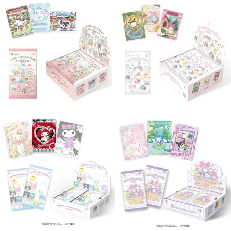 KABAO Original Anime Sanrio Kuromi Hello Kitty Shining Card Cartoon My Melody Collectible Game Card Toy For Fans Collect Gifts