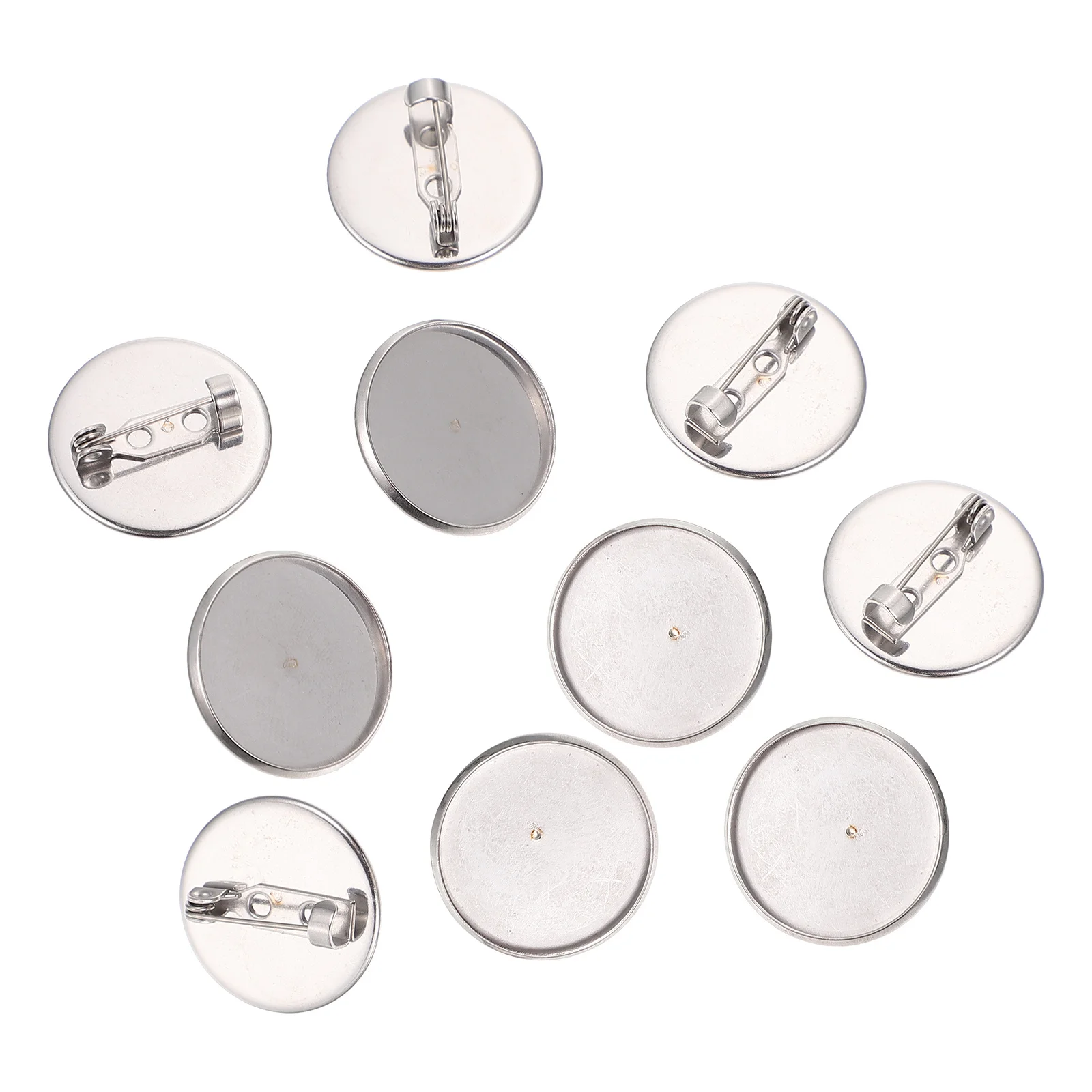 20 قطعة بروش قواعد بروش فارغة مستديرة لتقوم بها بنفسك دبابيس ذاتية الصنع دبوس ظهور مستلزمات صناعة المجوهرات شارة صواني صواني السلامة دبوس الصدر #2