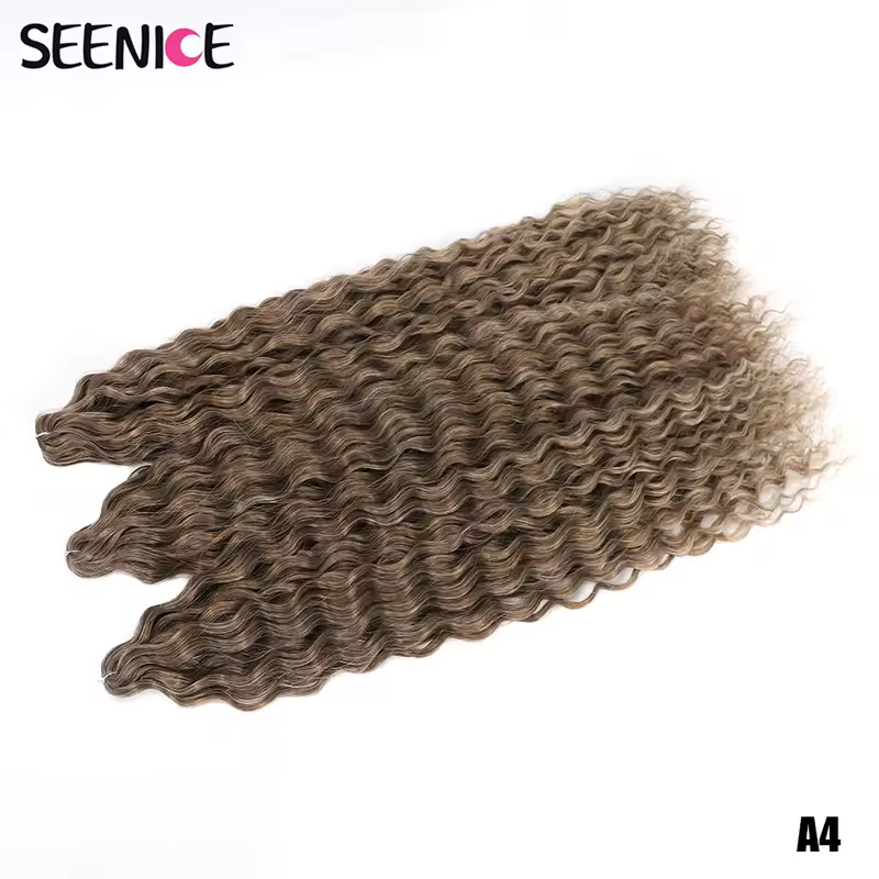Ariel Curl Hair Water Wave Twist Crochet Hair Synthetic Crochet Braids Ombre Blonde Afro Curls Deep Wave Braiding Hair Extension - Image 16