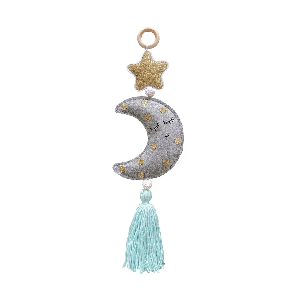 

Moon Star Tassel Pendant Hanging Decor Romantic Home Background Adorn Indoor Wall Hanging Ornament for Kids Room Wedding
