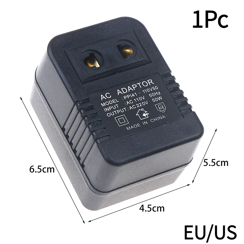 1Pc EU US Plug Step Down Transformer Travel Adapter AC220V To 110V Or 110 To 220V Converter 50W Voltage Converter Regulator