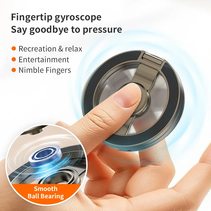 For MagSafe Phone Grip 3-in-1 Magnetic Finger Ring Holder Double-Sided Magnetic Phone Stand For iPhone 17 16 15 14 13 12 Series - Image 3