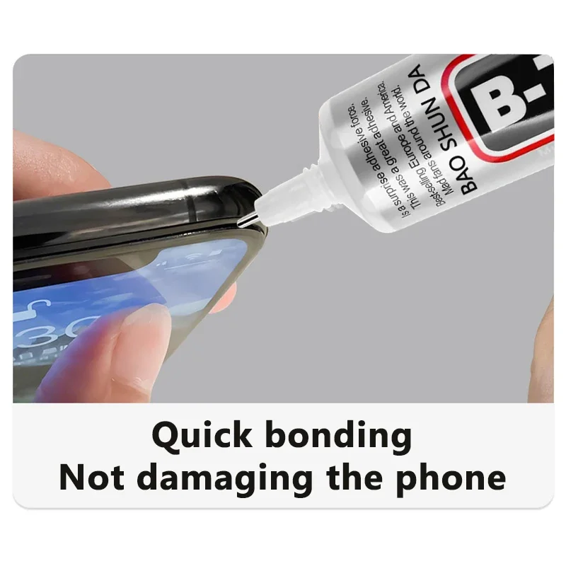 B7000 glue original B7000 Mobile Phone Screen High-Strength Waterproof Adhesive, Universal Phone Glass Bonding Agent, 15/50/110ml Fast B7000 Elastic Glue Includes precision tweezers.