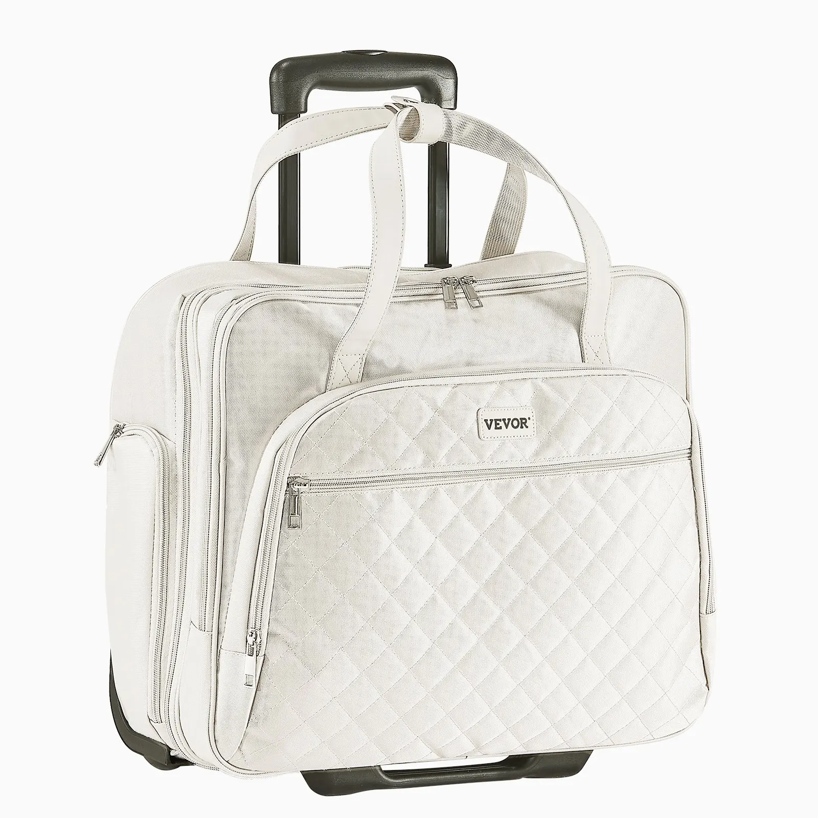 

Rolling Laptop Bag, Fits Up To 15.6 Inch Laptop, Wheeled Briefcase, Roller Computer Tote Bag With 2 Fixed Wheels & Telescoping