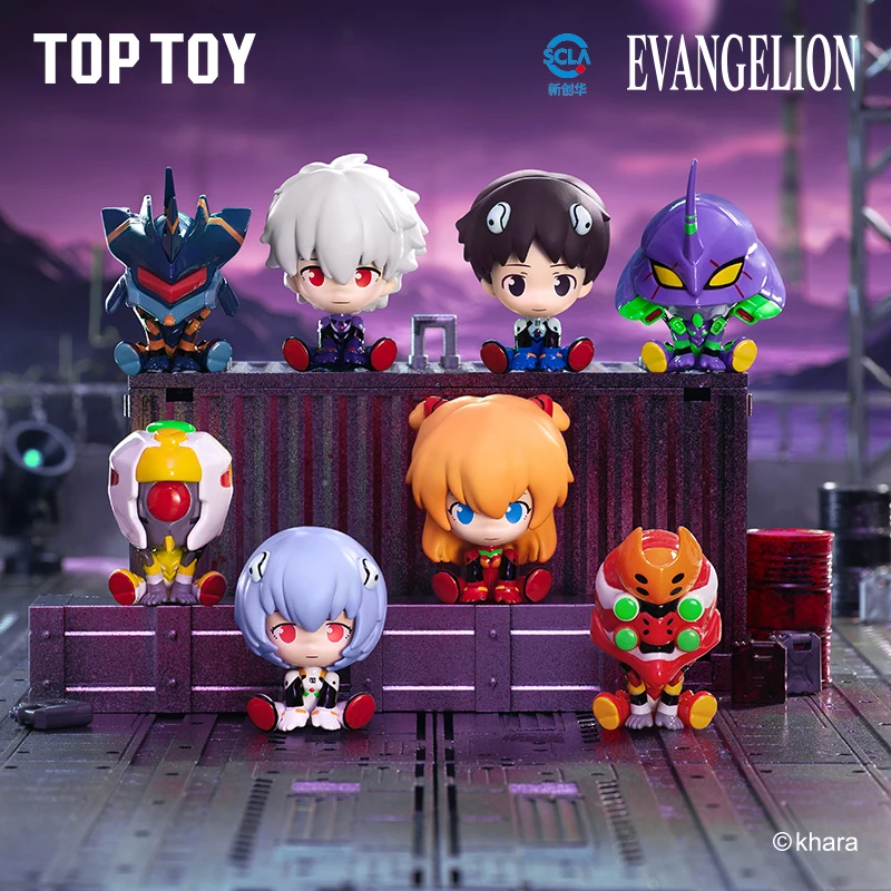 TOPTOY EVA NEON GENESIS EVANGELION MINI Seat Series Blind Box Decorative Figurine Toy Christmas Gift Anime Peripheral Lucky Bag