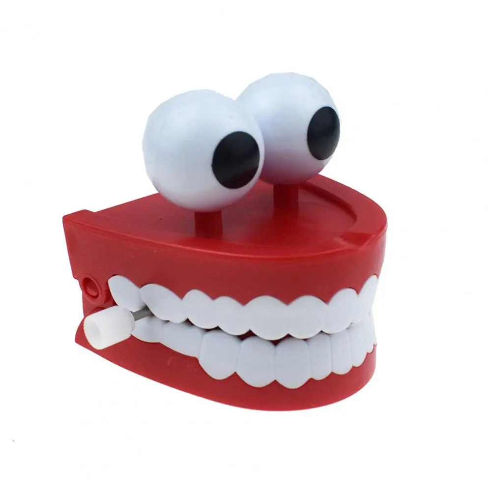Halloween Clockwork Toy Jumping Denture Prank Toy