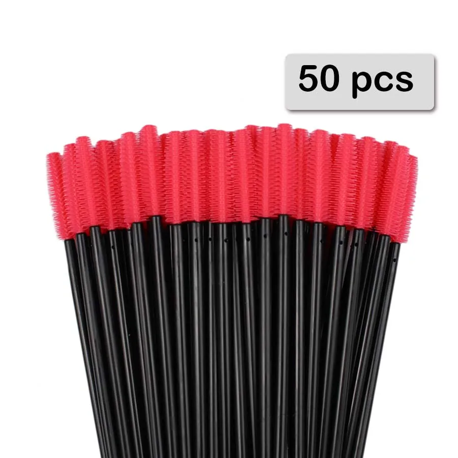 Applicateur de mascara en silicone, brosses à cils jetables, peigne, pinceau de maquillage pour femmes, outils d'extension de cils, 50 pièces