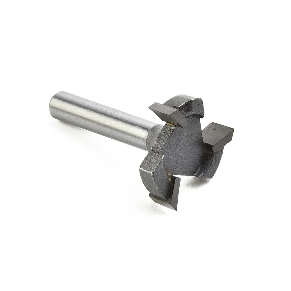 Efficient 1/4 Shank Router Bit for CNC Spoilboard Surfacing, Carbide Tipped, 1 Cut Diameter, Long Lasting Silver