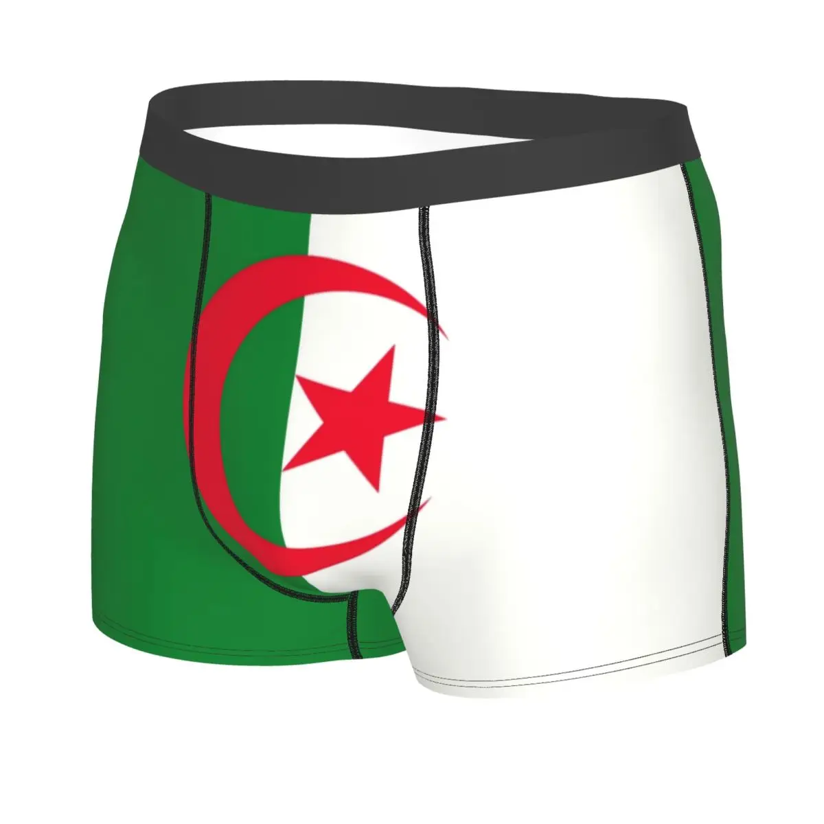 Custom Male Funny Algeria Flag Underwear Boxer Briefs Soft Shorts Panties Underpants