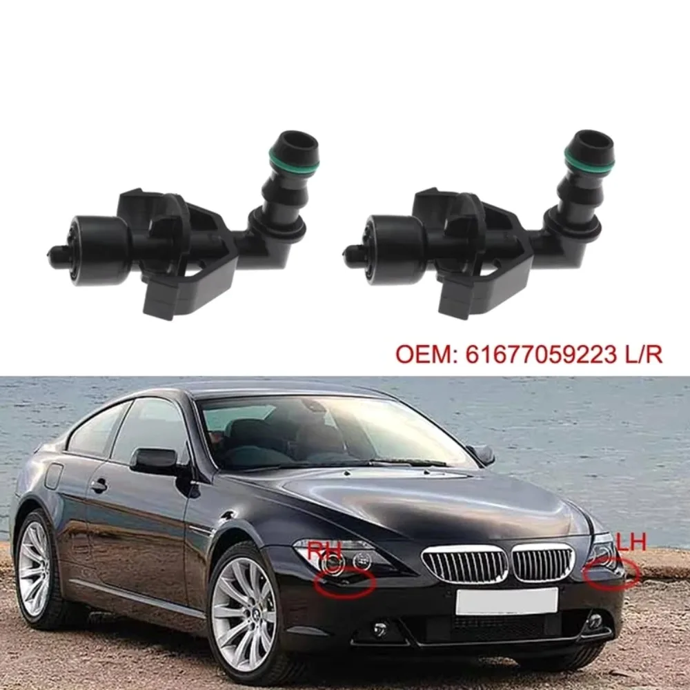 

1Pair 61677059223 Front Bumper Headlight Washer Nozzle Headlamp Water Spray Jet For BMW 6 E63 E64 LCI 2004-2010 Wear Parts