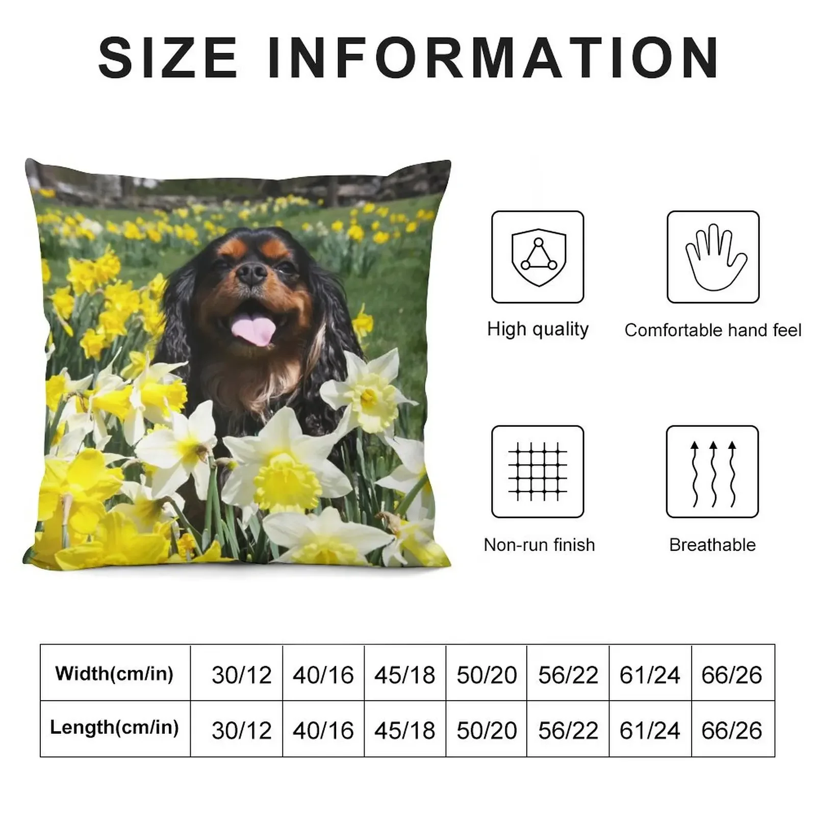 Maximus Among The Daffodils Throw Pillow pillow cover christmas Decorative Cushions For Living Room Pillow Decor