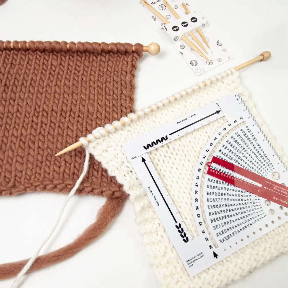 Convertitore di calibro per maglieria Stitch Weave Craft Knitting Calculator Counter righello strumento di guida per cucire abbigliamento artigianale fai da te fornitura per cucire