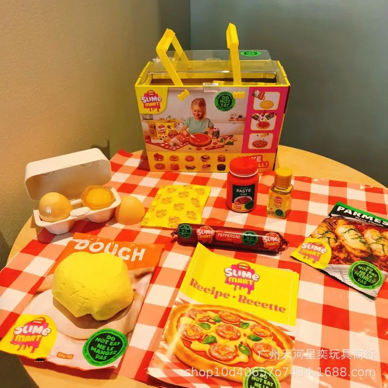 

Оригинальный набор для создания слаймов Zuru Zealand Slime Mart DIY, тематический набор для творчества с пиццей, игрушка для рукоделия с корзиной для покупок, подарок для детей