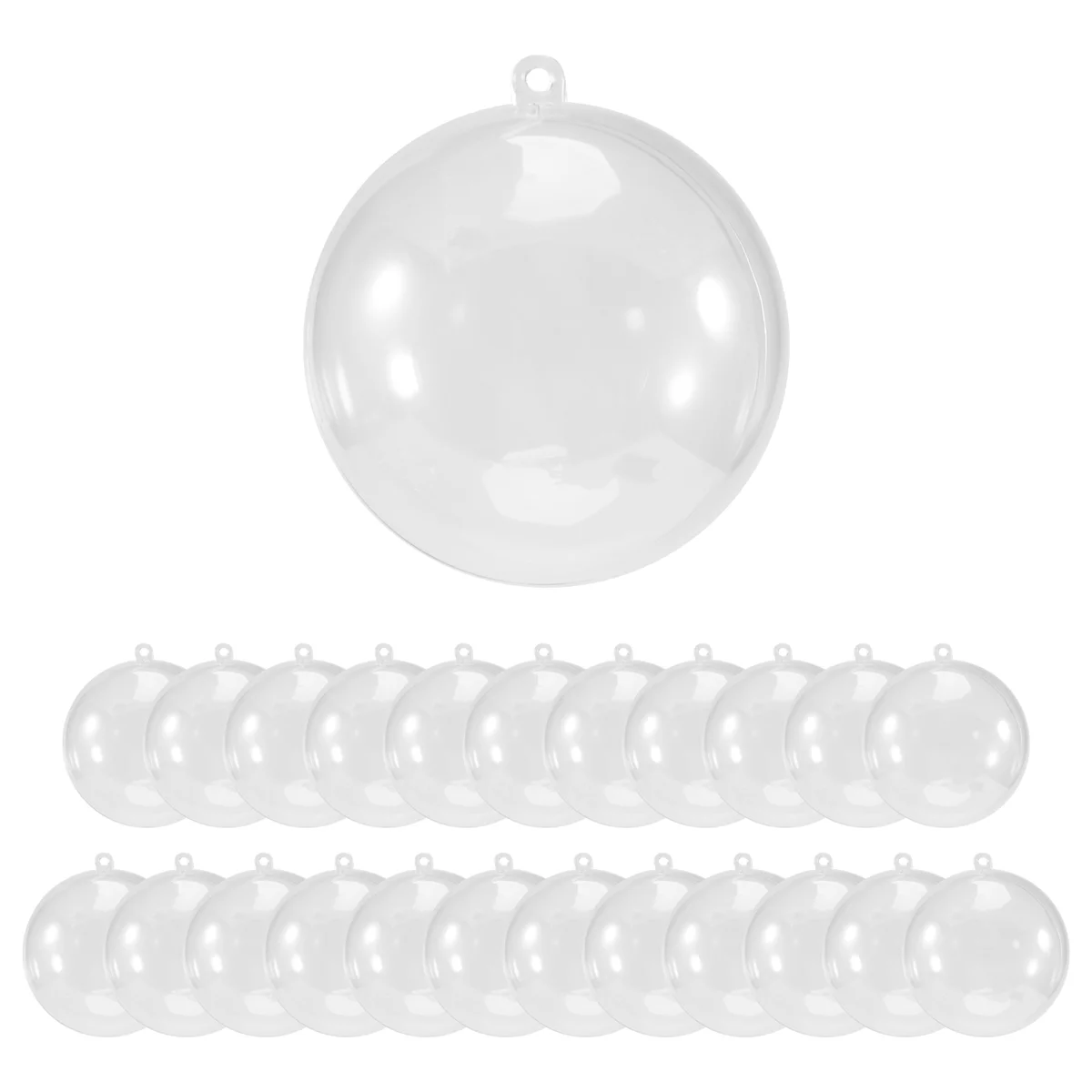 24 Balls/Batch DIY 70mm Christmas Tree Hanging Ball Transparent Ball Transparent Plastic Filled Ball Ornament